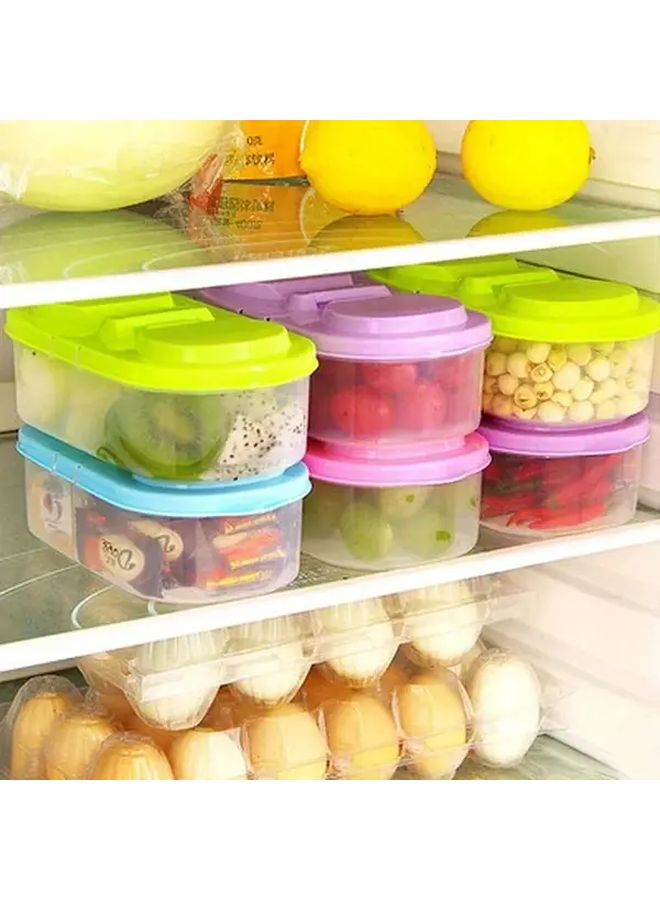 Blue Lid Double Compartment Airtight Food Storage Container For Kitchen Pantry Organization - Image 5